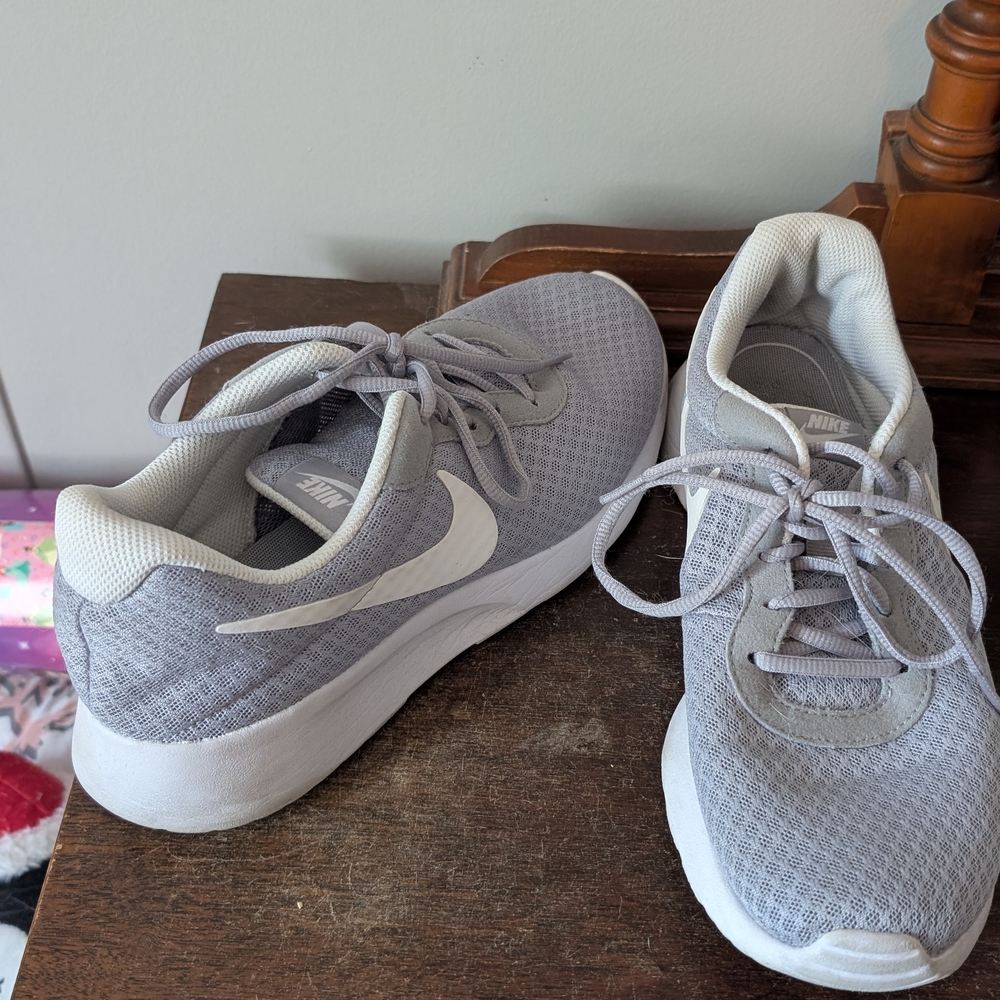 Nike Gray and White Sneakers